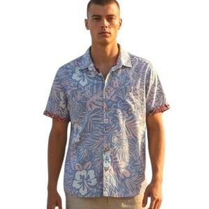Marine Layer Mens Size Large Beachy Vintage Hawaiian Coastal Button Down Shirt